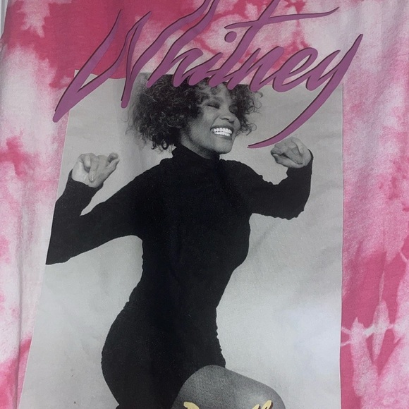 Whitney Houston Pink Tie-Dye Women's Tank Top - Picture 3 of 7